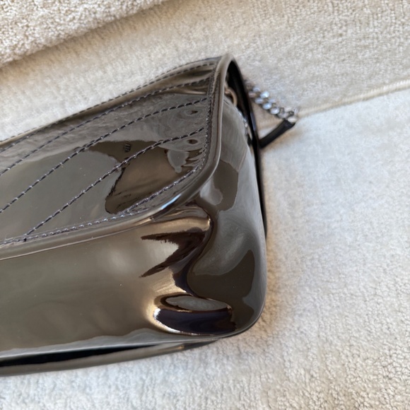 YSL Saint Laurent Patent Matelasse Monogram Medium Niki Chain Satchel Black - Picture 5 of 15